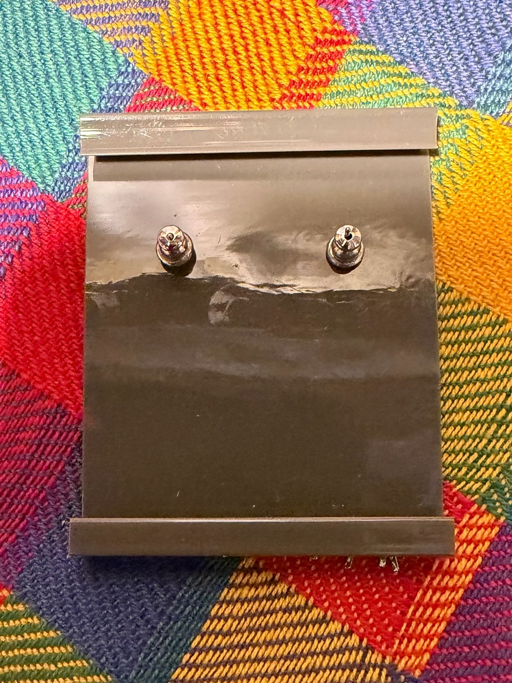Vintage Trifari Silver Fringe Art Deco Earrings - Picture 4 of 4